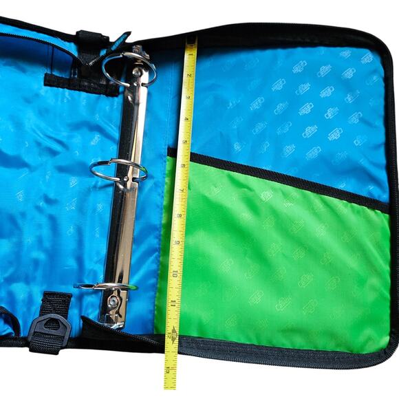 Blemished - Case-It Zip Tab D-252 - Classic Zipper 2" Binder - Neon Blue Green - Picture 5 of 16